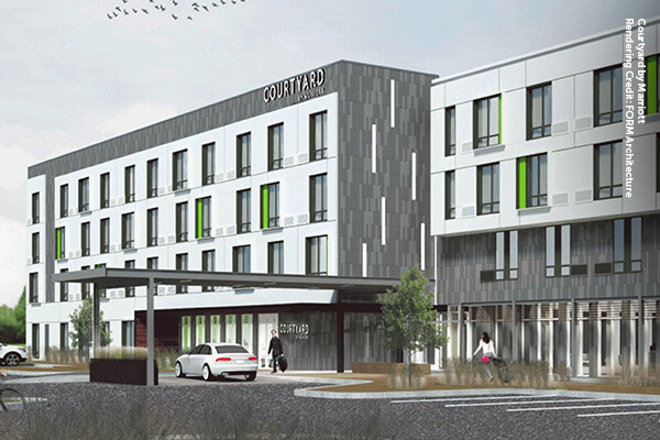 Courtyard by Marriott, Rendering Credit_ FORM Architecture