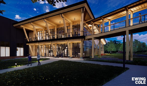 EC WARP10 - Main Entrance - Dusk