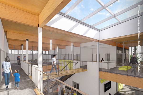 Lynnwood Neighborhood Center, Rendering credit_ ARC Architects