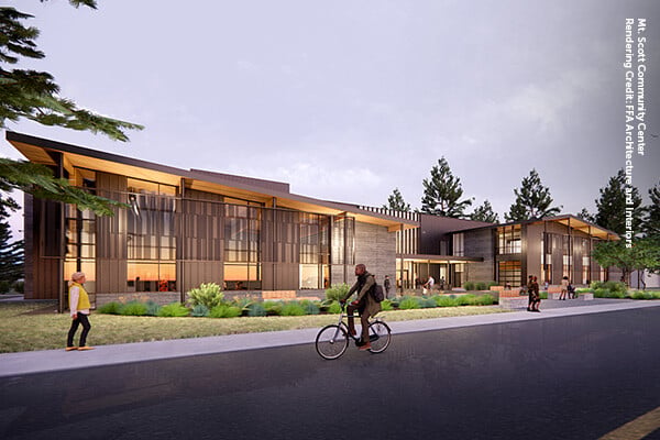 Mt. Scott Community Center, Rendering Credit_ FFA Architecture and Interiors